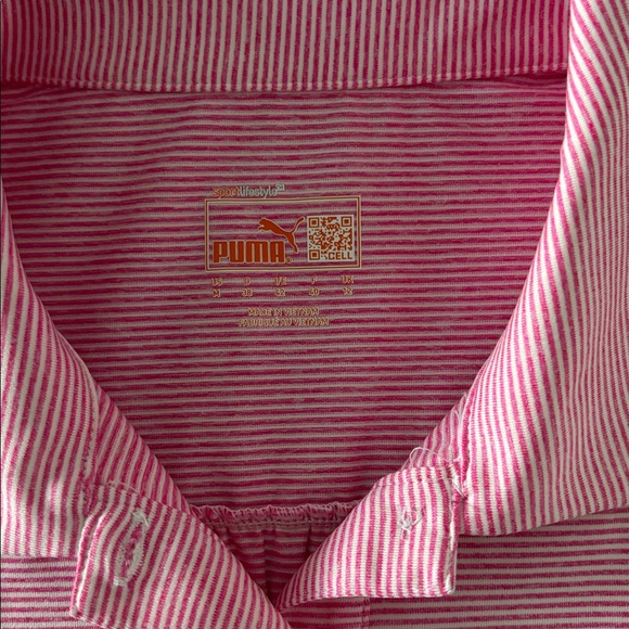 Puma Light Pink Polo Shirt Size Medium - Picture 2 of 7